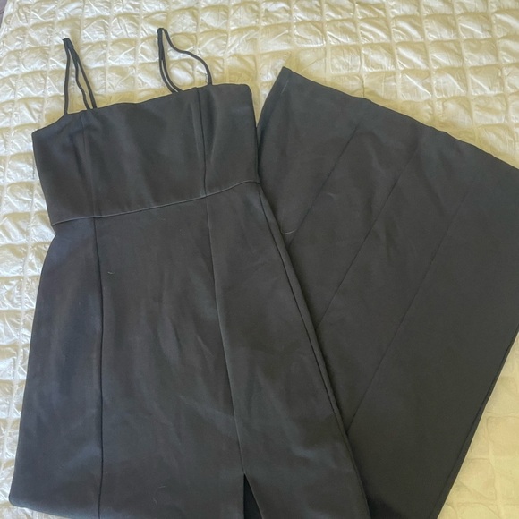 NBD Eileen Black Sheath Knit Maxi Dress with Slit - Picture 2 of 9